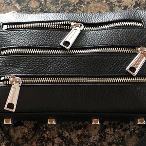 NWT REBECCA MINKOFF LEATHER MINI 5 ZIP CROSSBODY